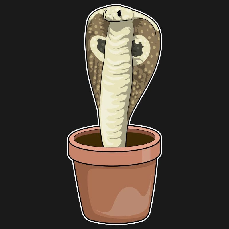 Pot de fleurs de serpent