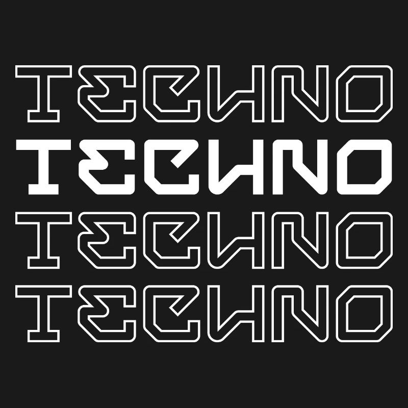 Conception de logo en typographie techno-moderne