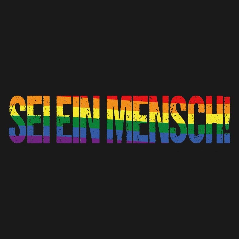 Sei ein Mensch! Pride Flag