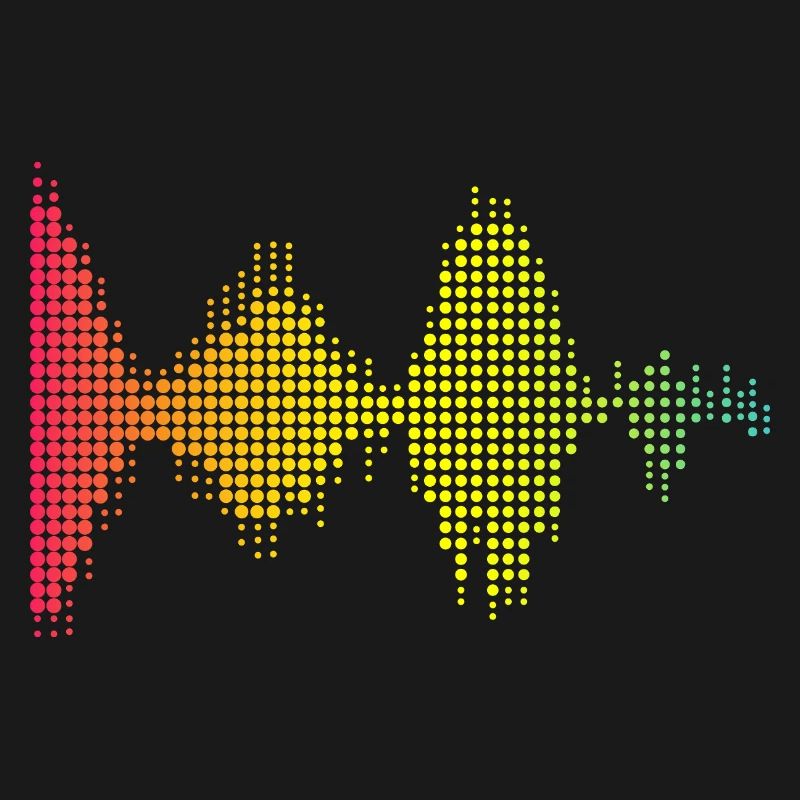 Colored Sound Waves Pattern