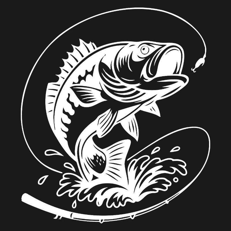 Dynamische Barschfisch-Illustration