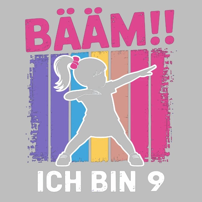 Bääm Ich bin 9 Dabbing Mädchen 9. Geburtstag
