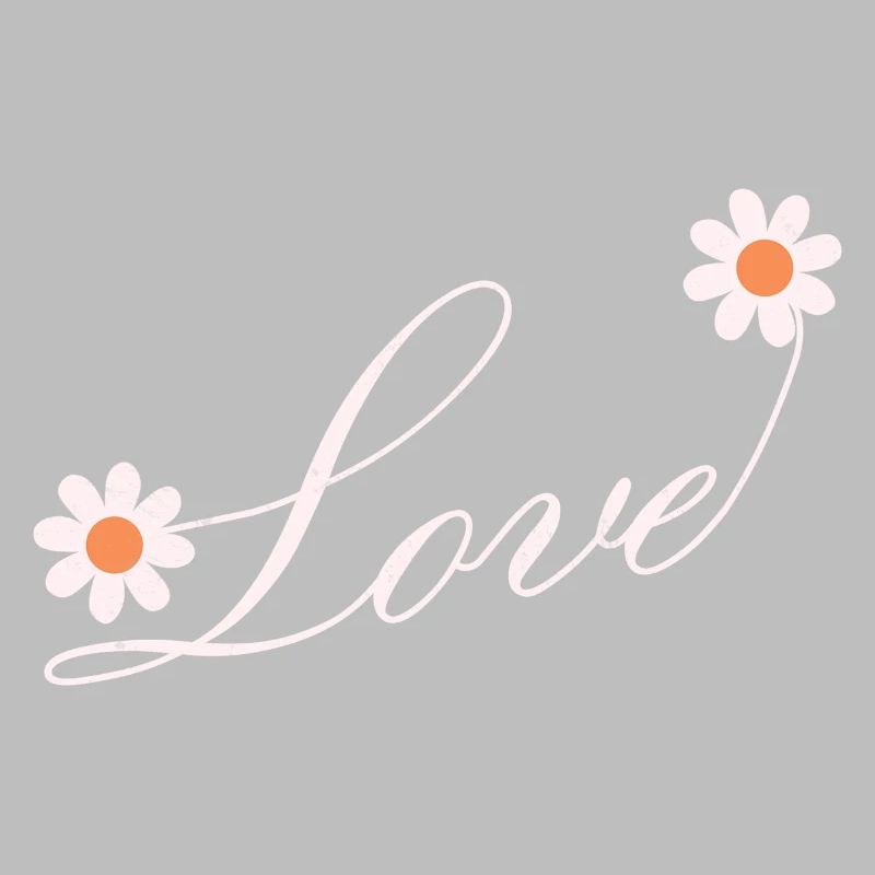 Floral Love Script Design