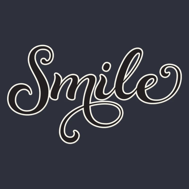 Lächelnder Script-Schriftzug Smile