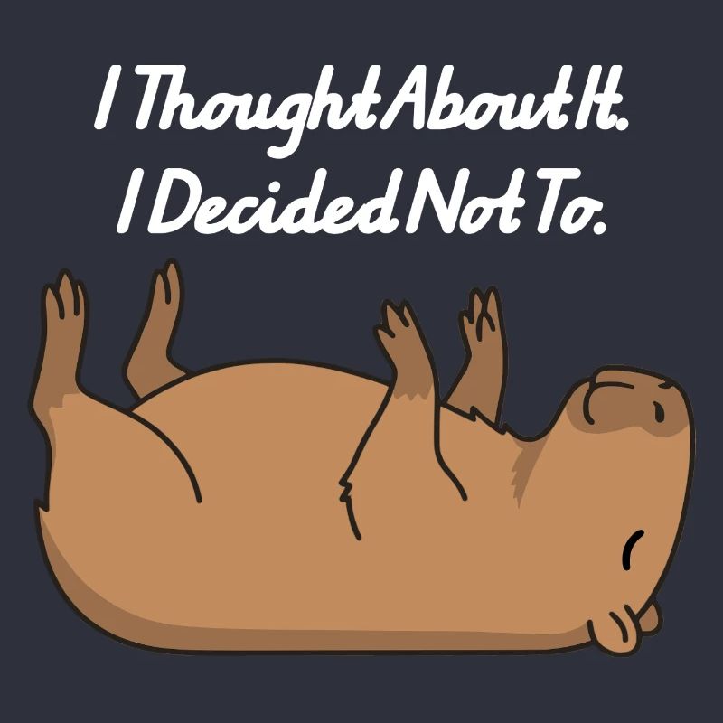 Capybara Lying Humor Procrastination Sloth