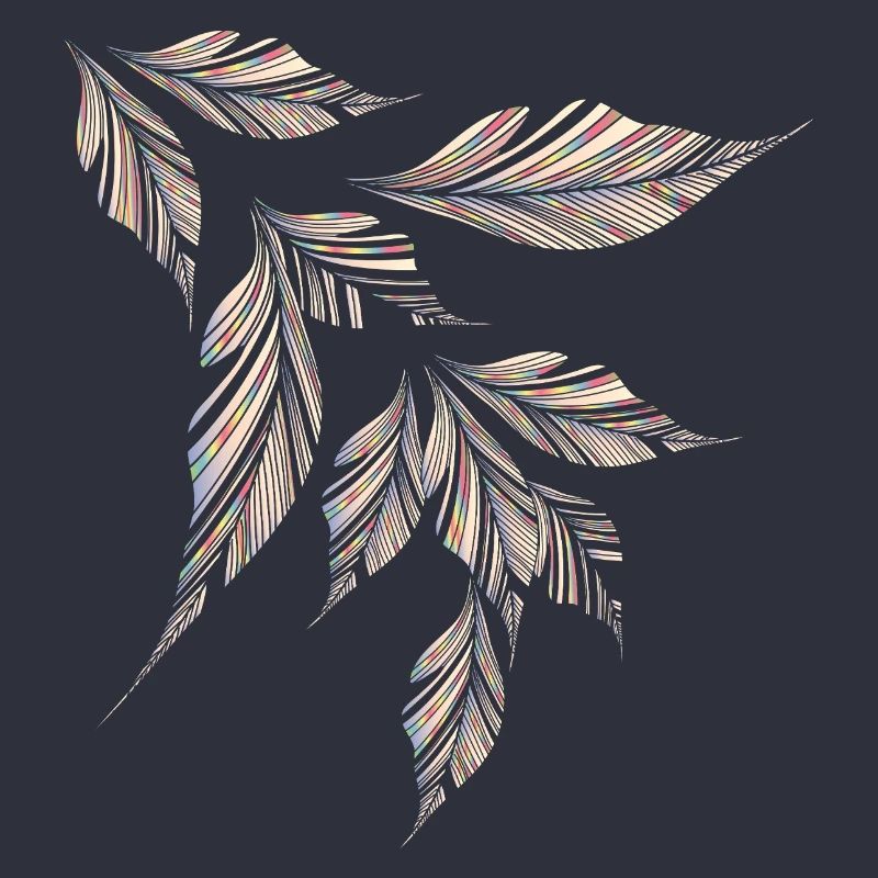 Delicately shimmering, feather-light leaf pattern
