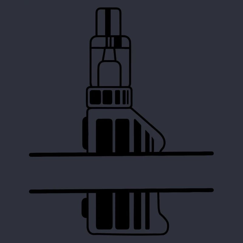 Vape silhouette with text box