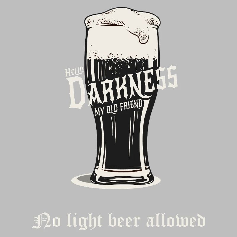 No Light Beer Allowed – Dark Beer Design