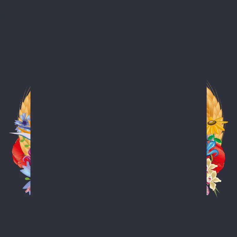 Couronne de blé avec des fleurs – symbole de la nature et de la récolte