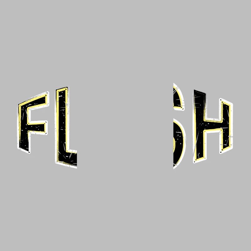 Étiquette FLASH avec flashs