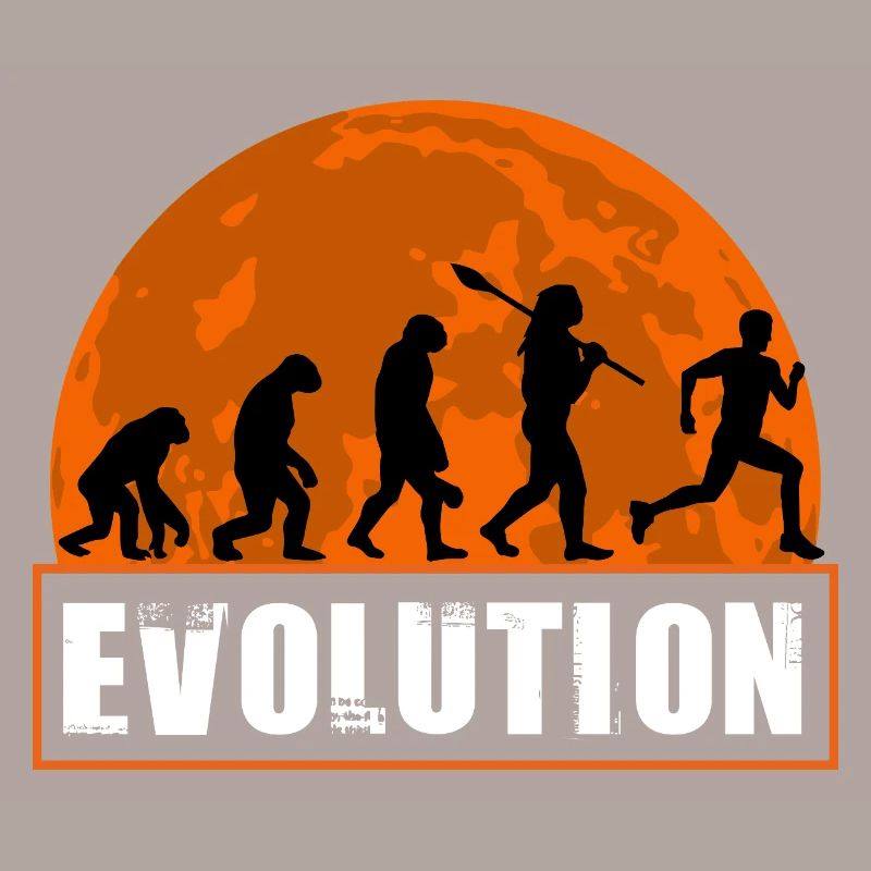 Running Man Evolution Funny Runner Tee Marathon