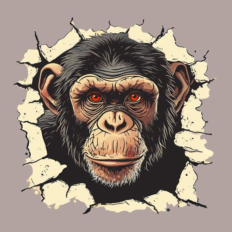monkey, monkey head, chimpanzee, monkey