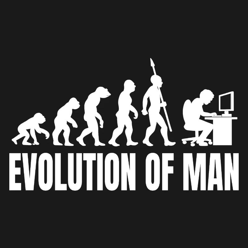 Programmer Computer Freak Evolution Retro