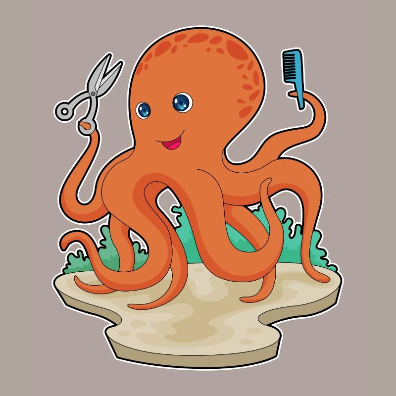 Octopus Coiffeur Ciseaux