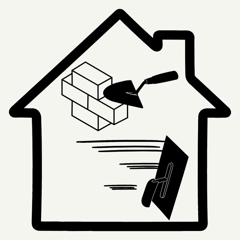 Maçon stuc outil logo maison bâtiment 2
