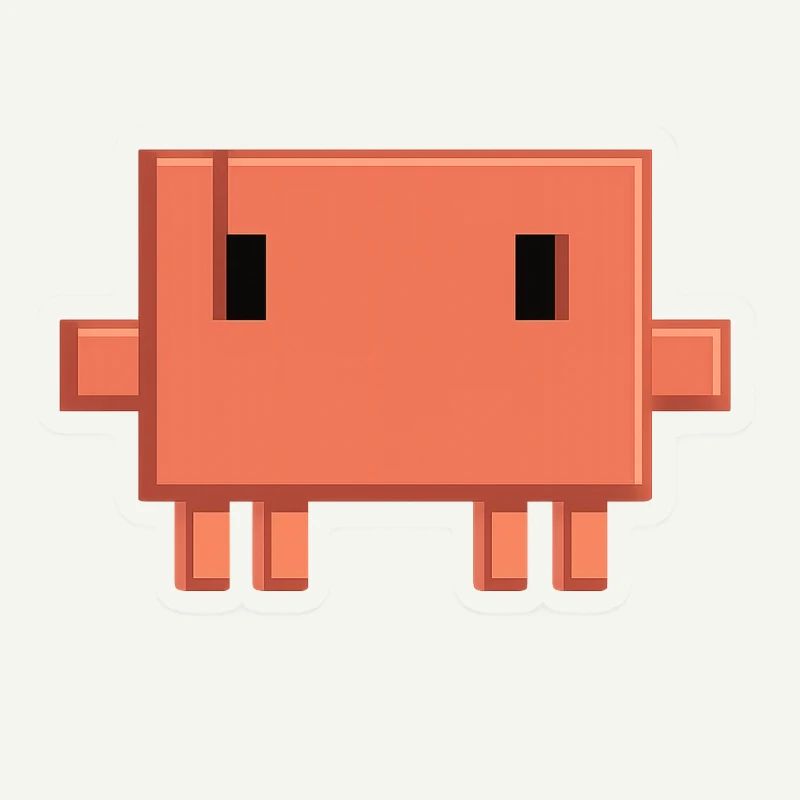 Claude Code Pixel AI Maskottchen-Entwickleraufkleber