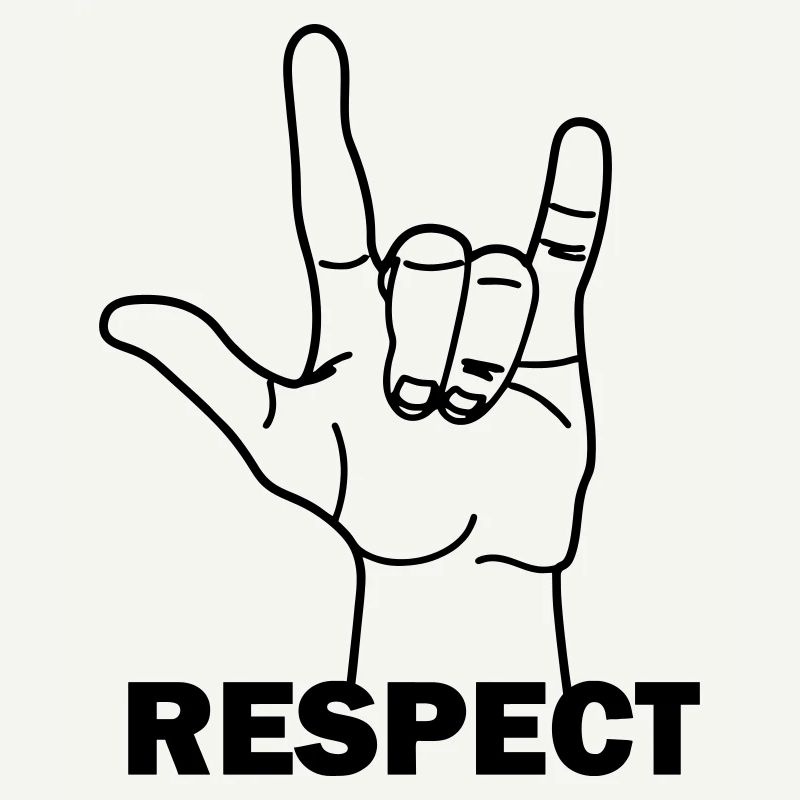 Respect des gestes de la main avec le texte RESPECT