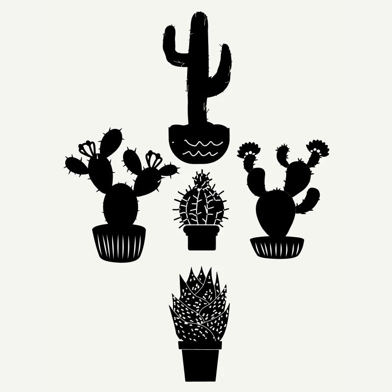 Cinq cactus