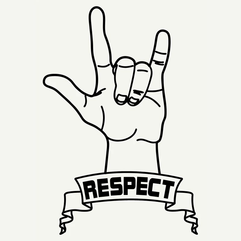 Respect des gestes de la main avec le texte RESPECT