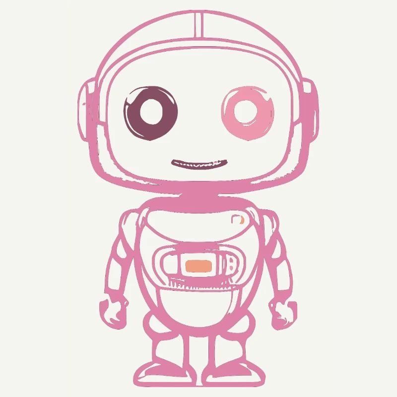 Illustration du robot spatial rose