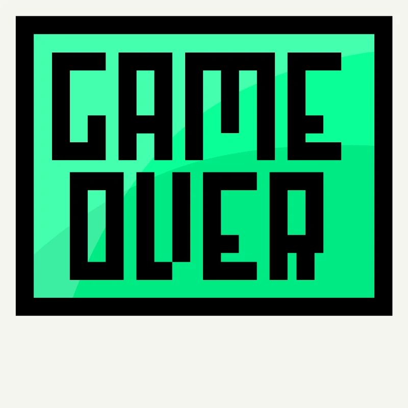 Game Over Gaming Console de jeu Statement jeu vidéo
