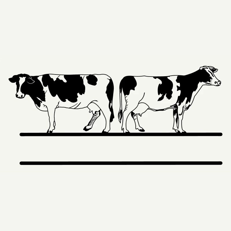 Monogramme de vache transparent