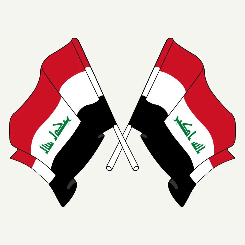Deux drapeaux croisés de l’Irak