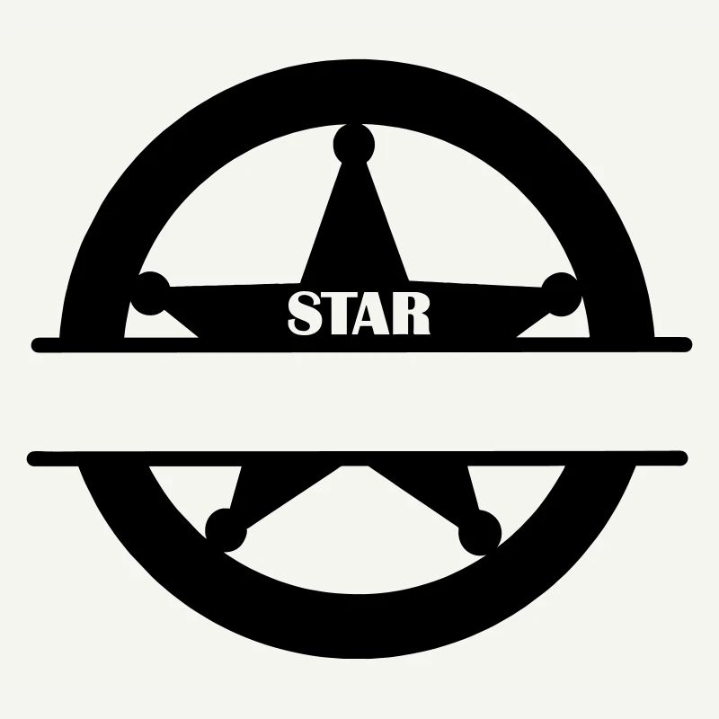 Étoile maréchal dans le monogramme du cercle