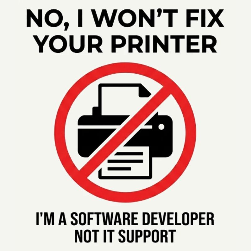 Programmer: not IT support