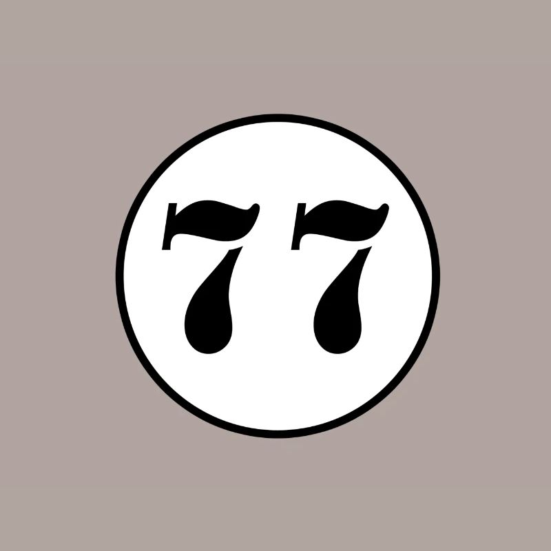 NUMMER 77 Siebenundsiebzig Geburtstag Geschenk