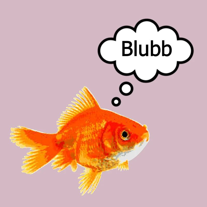 Goldfish with speech bubble