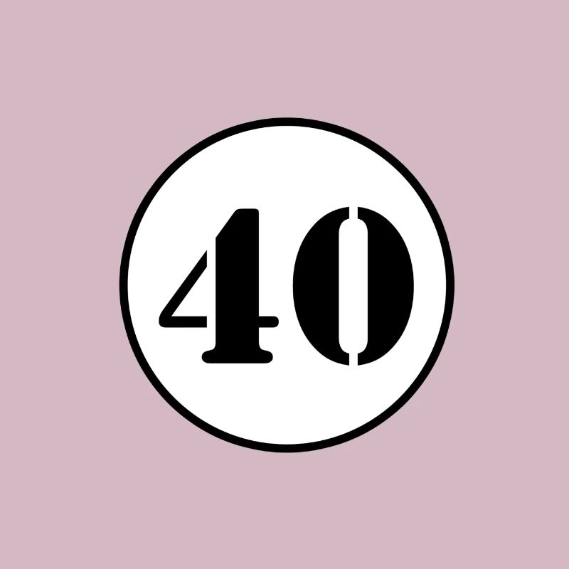 NUMMER 40 Vierzig Geburtstag Geschenk