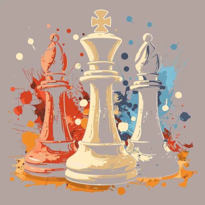 Graffiti de l’évêque et du roi des échecs