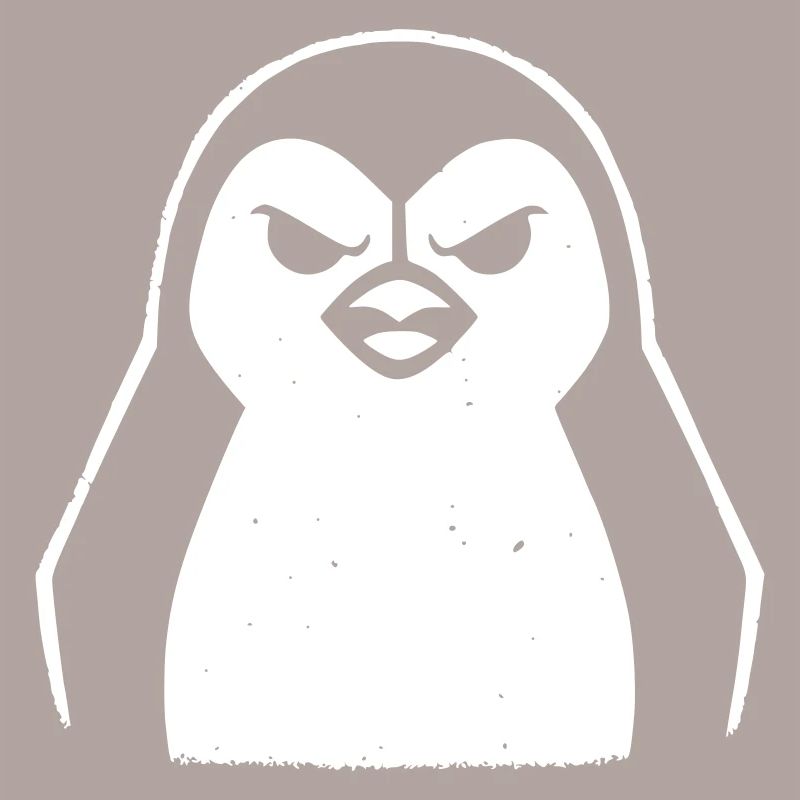penguin stencil grunge minimalist-vector Linux