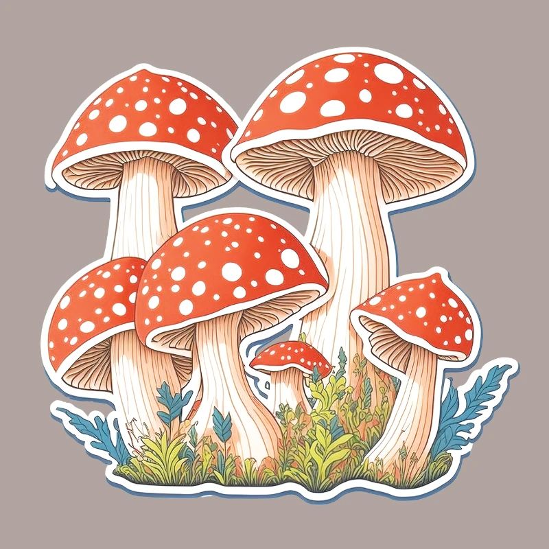 Toadstools, mushrooms