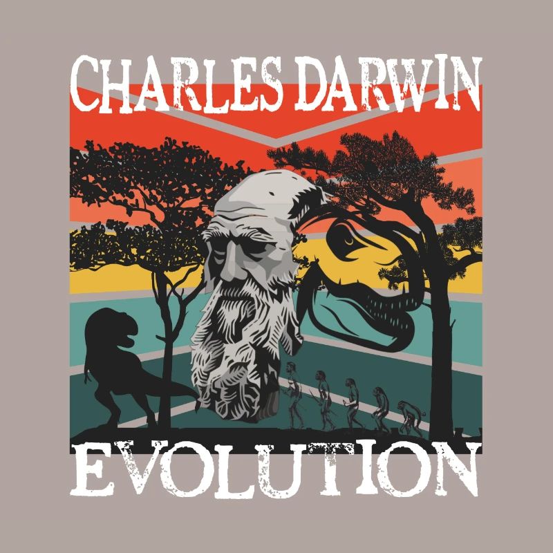 Charles Darwin Evolution textile gift idea
