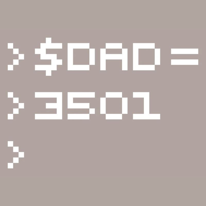 DAD 8-Bit Code Nerd Pixel Terminal Retro