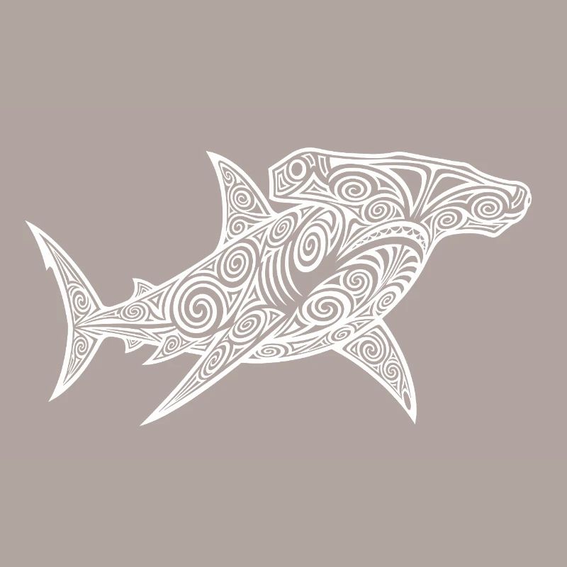 Conception de plongée maorie de requin-marteau