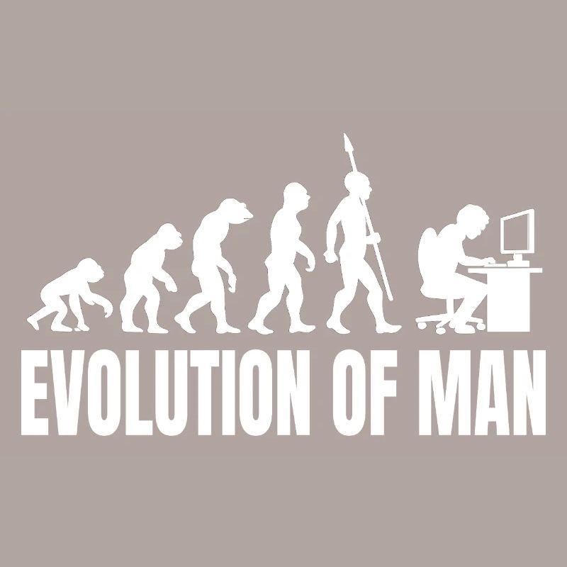 Programmierer Computerfreak Evolution Retro
