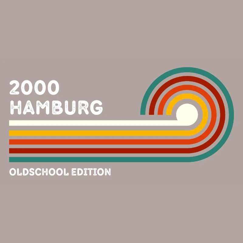Hamburg Retro Shirt 2000 Zip Code Souvenir Zip Code