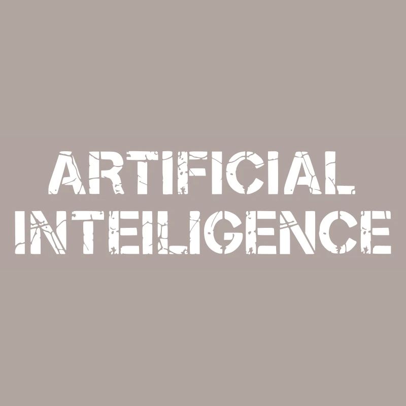 Artificial Intelligence Text Grunge Vector