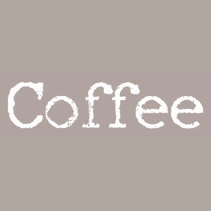 Coffee Scribble White on Black
