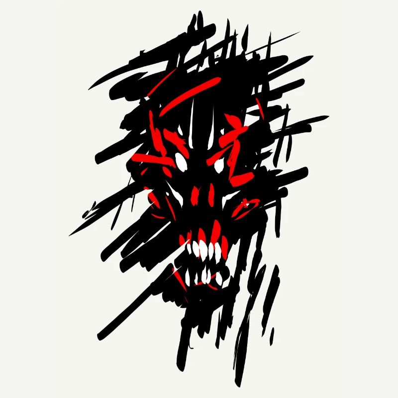 Devil horror graffiti