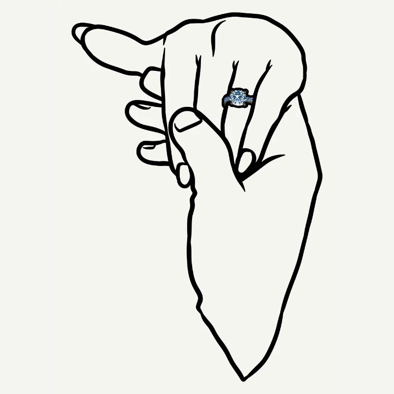 Verlobungs-Ehering-Hand