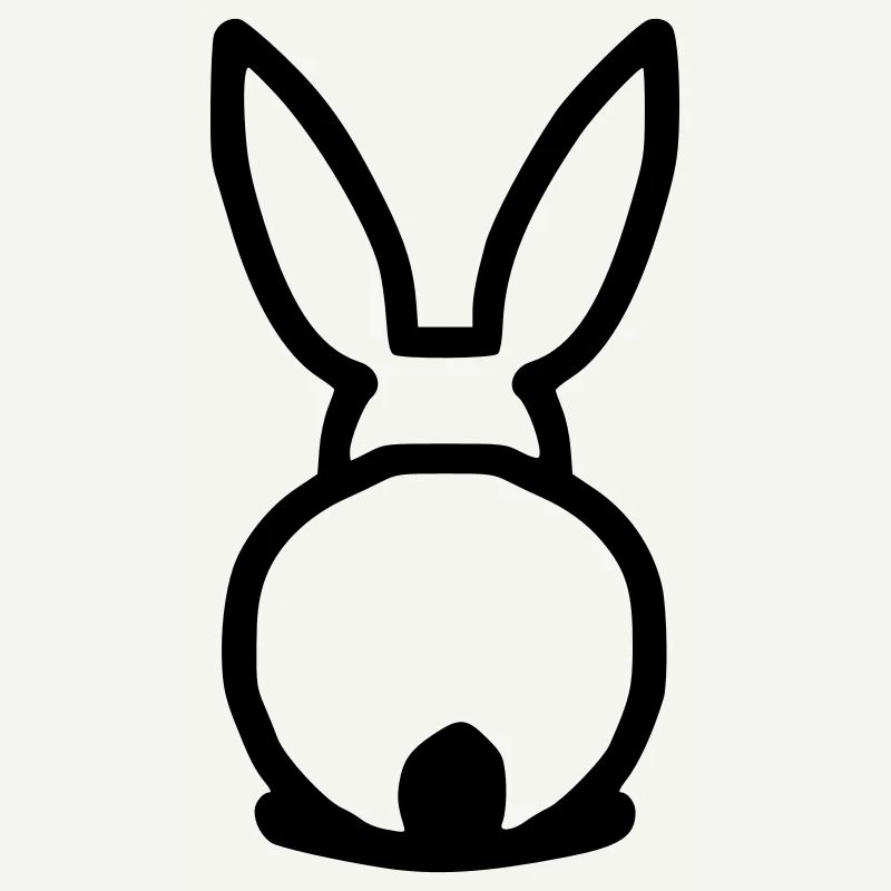 cute rabbit from behind