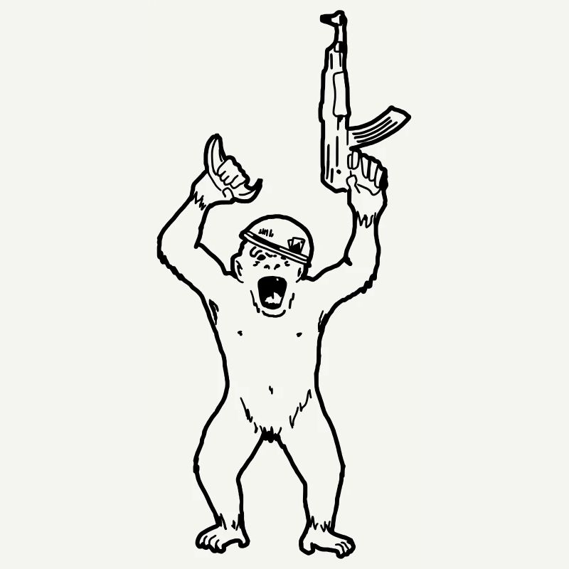 mitrailleuse de chimpanzé