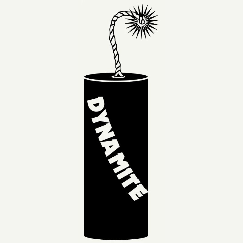 Tige de dynamite brûlante