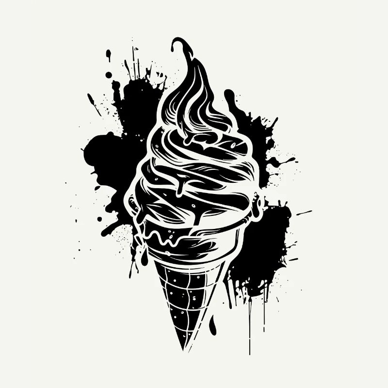 Cornet de crème glacée glace molle