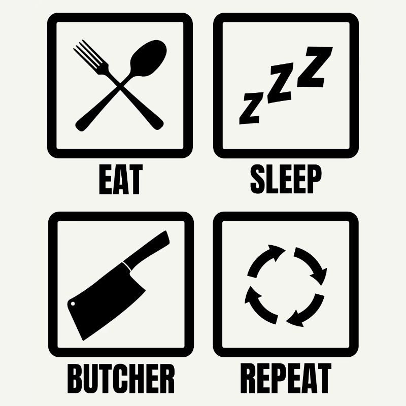 Routine quotidienne du boucher
