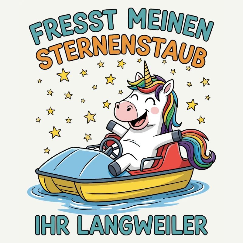 Einhorn Tretbootfahrt